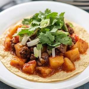 Ground Beef Picadillo Taco