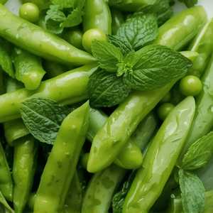 Snap Peas with Ginger & Mint
