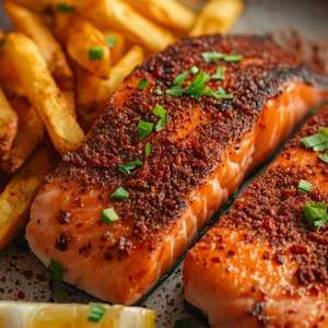Cajun Salmon 'n Chips