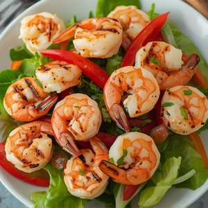 Ensalada con Camarones al Grill