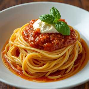 Spaghetti Al Pomodoro E Stracciatella
