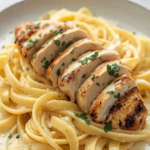 Fettuccine with Grilled Chicken