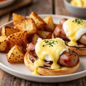 Eggs Benedict With Sausage
