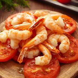 Sliced Tomato with Dungeness Crab or Prawns