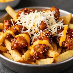 Smothered Honey Barbeque Chicken Fries