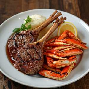 Lamb Chops & Crab