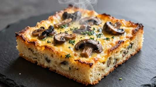 Mushroom Bread Pudding