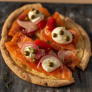 Smoked Salmon Pizzette