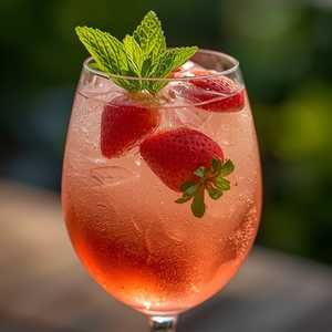 Strawberry Hugo Spritz