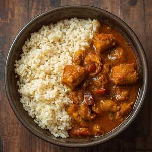 Chicken stew with ugali