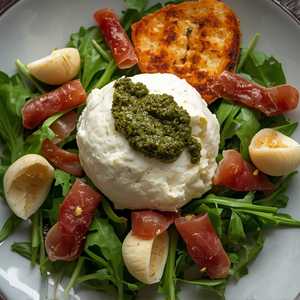 Burrata and Wild Arugula Salad