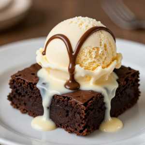 BROWNIE & VANILLA GELATO