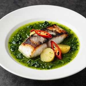 Black Sea Bass with Chilies and Herbs
