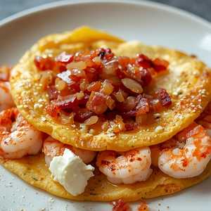 Shrimp & Goat Cheese Omelette