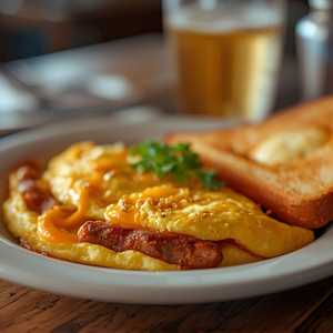 Sausage And Cheese Omelet