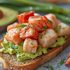Leek, Avocado & Lobster Toast