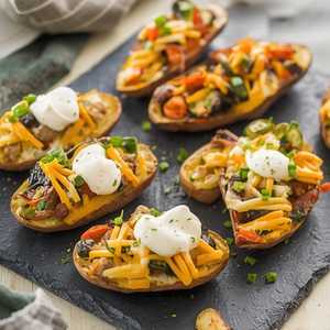 Baked Potato Skins With Vegetable
