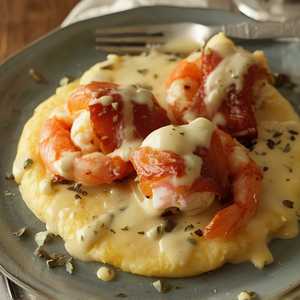 Bacon Wrapped Shrimp & Grits