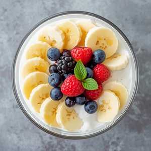 Fruits and Greek yogurt