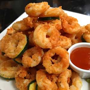 Fried Shrimp, Calamari and Zucchini