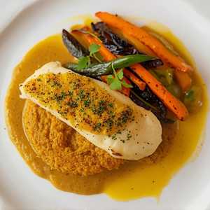 Plantain-Crusted Halibut