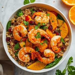 Garlic Shrimp & Grain Salad