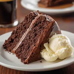 Chocolate Cake w/ ice cream