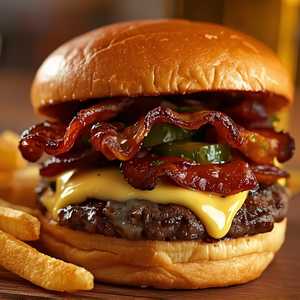 GREEN CHILE BURGER*