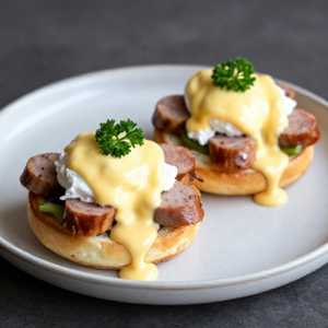 Eggs Benedict With Chicken Sausage