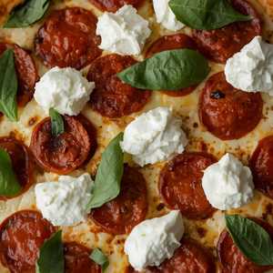 Pepperoni & Whipped Ricotta Pizza