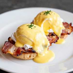 Eggs Benedict With Applewood Smoked Bacon
