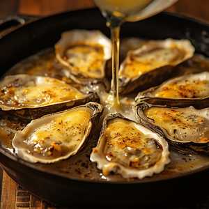 Baked Oysters with Champagne Brie Fondue