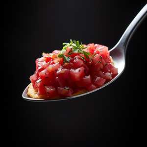 Bluefin Tuna & Kelp with Rice Crisp