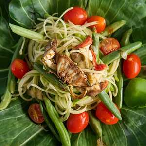 Som Tum Thai Style With Crab