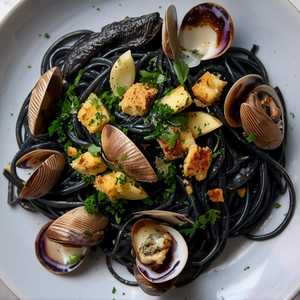 Squid Ink Linguini 'Vongole'