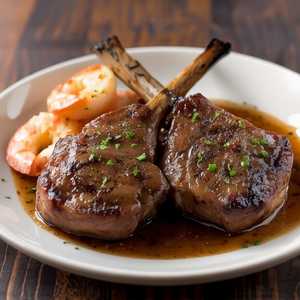 Lamb Chops & Shrimp