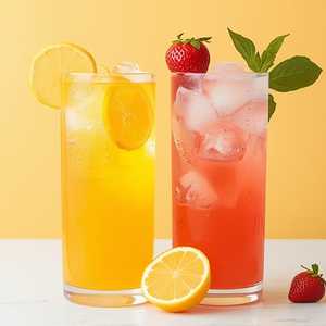 Regular and Strawberry Lemonade