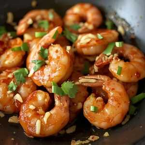 Blue Water Garlic Shrimp / Goong Kra Tiam