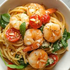 GARLIC SHRIMP PASTA