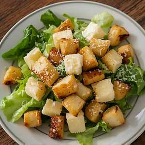 Caesar Salad with Grana Padano Croutons