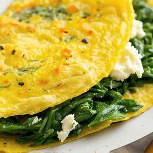 Spinach & Feta Cheese Omelet