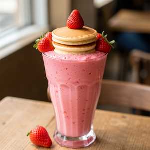 Chocolate Pancake Strawberry Milkshake