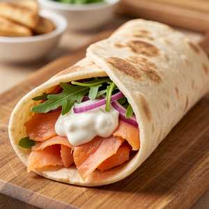 Smoked Salmon Gyro Sandwich