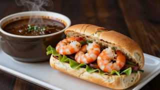 Half Fried Shrimp & Gumbo or Bisque