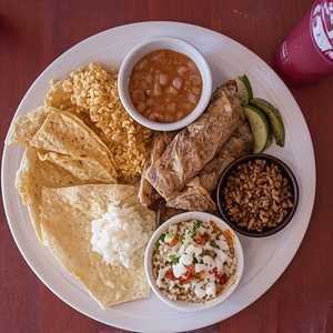 Tostada Taco Tamale Rice & Beans