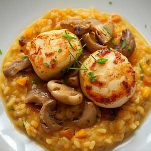 Seared Day Boat Scallops with Risotto