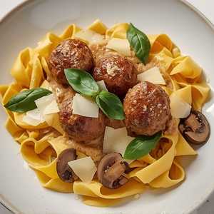 Wagyu Meatball & Pasta Stroganoff Sauce