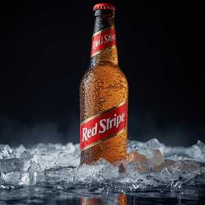 Red Stripe Bottle