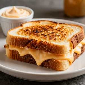 Cheese-Crusted Four Cheese Melt