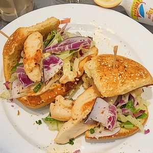 Half Chicken Melt Sandwich + Half Salad